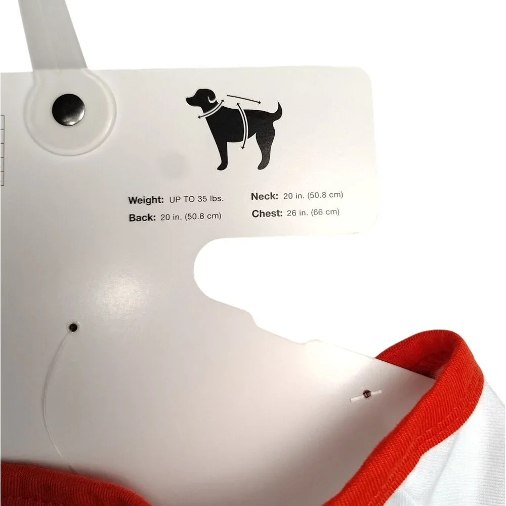 Sonoma Dog Medium White With Red Trim Spiritual Pride Tank For Pets